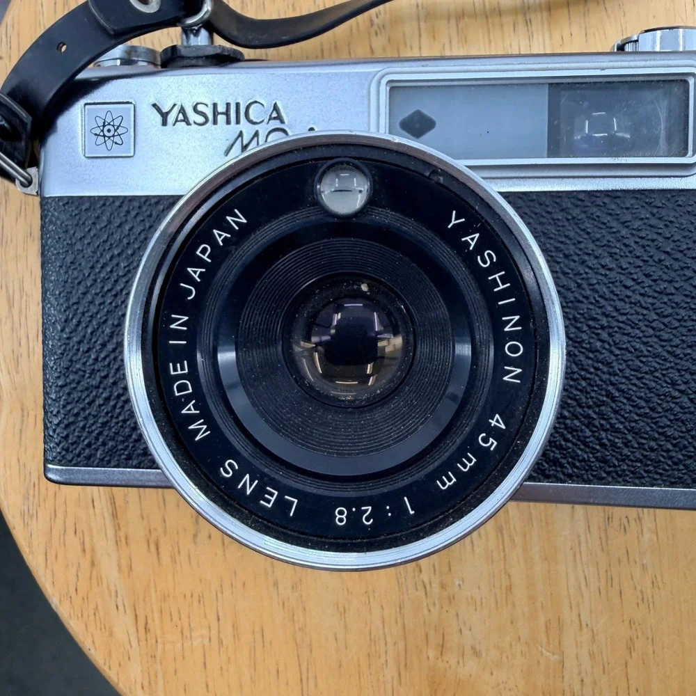 Yashica MG-1 35mm Film Camera Yashinon 45mm f2.8 Lens Komura Telemore95 II Bundl